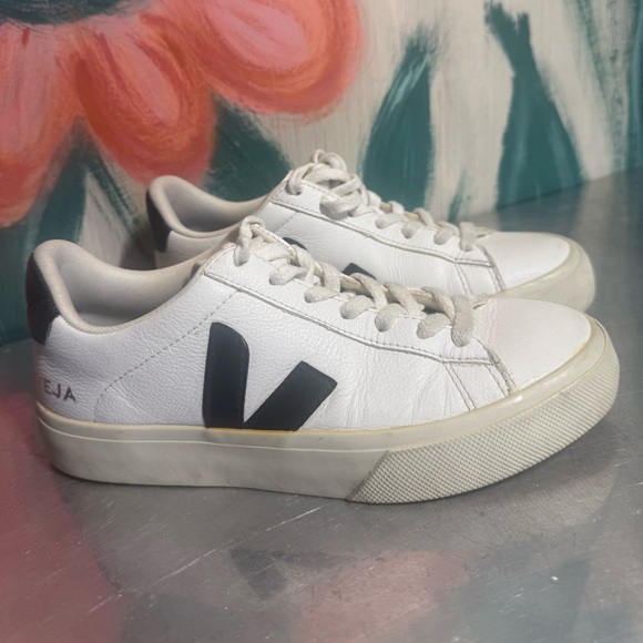 Veja Shoes - Veja White and Black Casual Sneakers